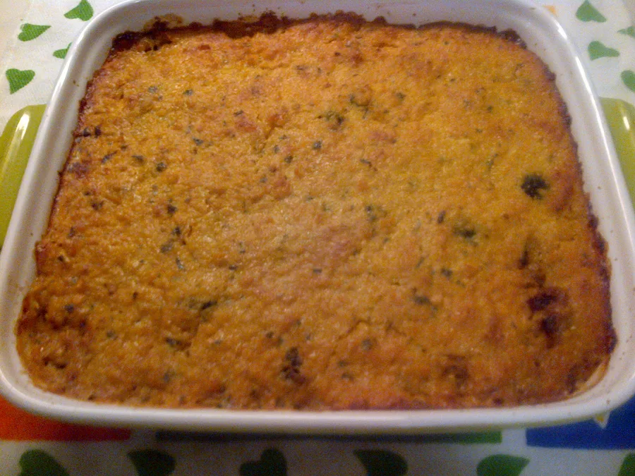 Pastel de choclo dorado al horno